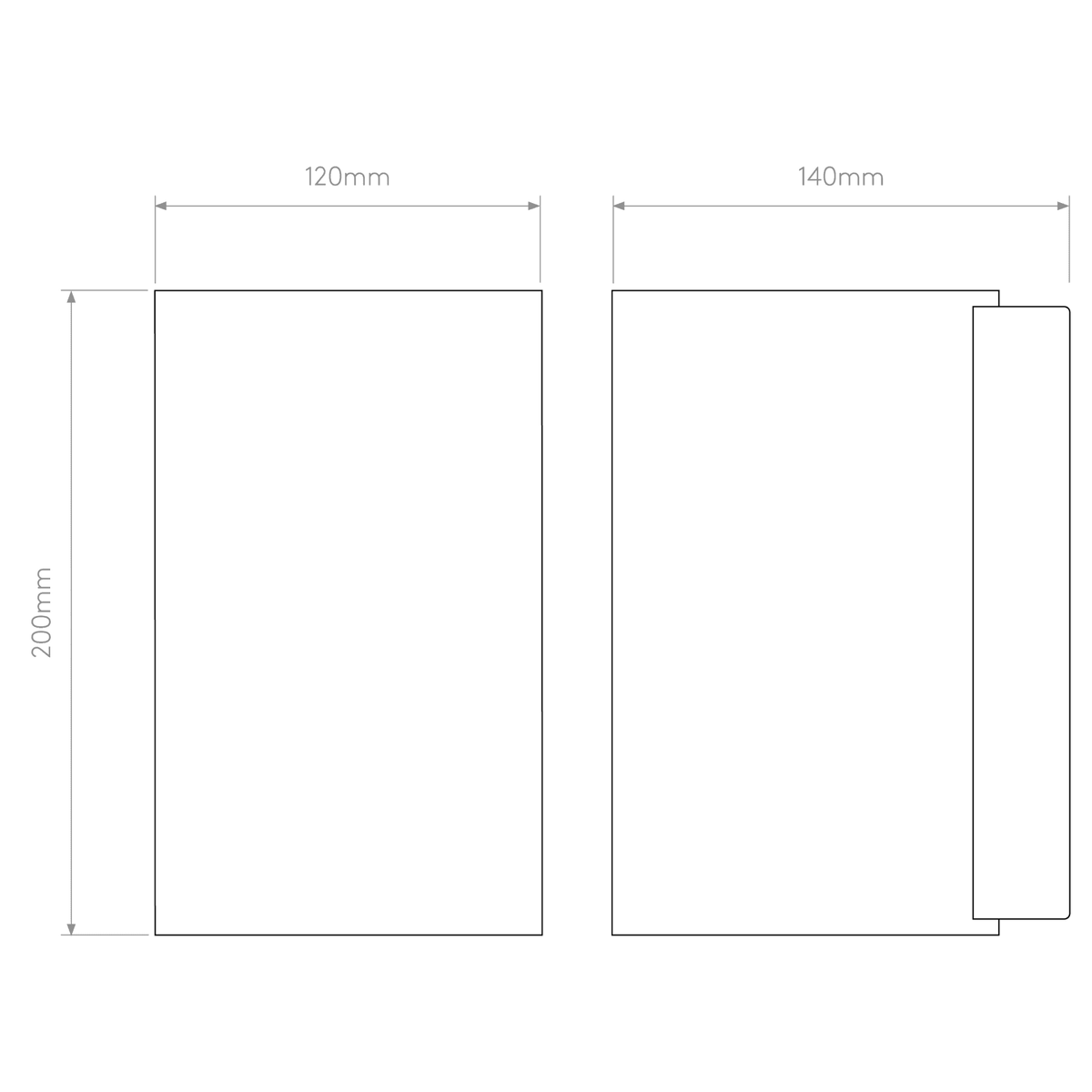 Cyl 200 White Glass Wall Light