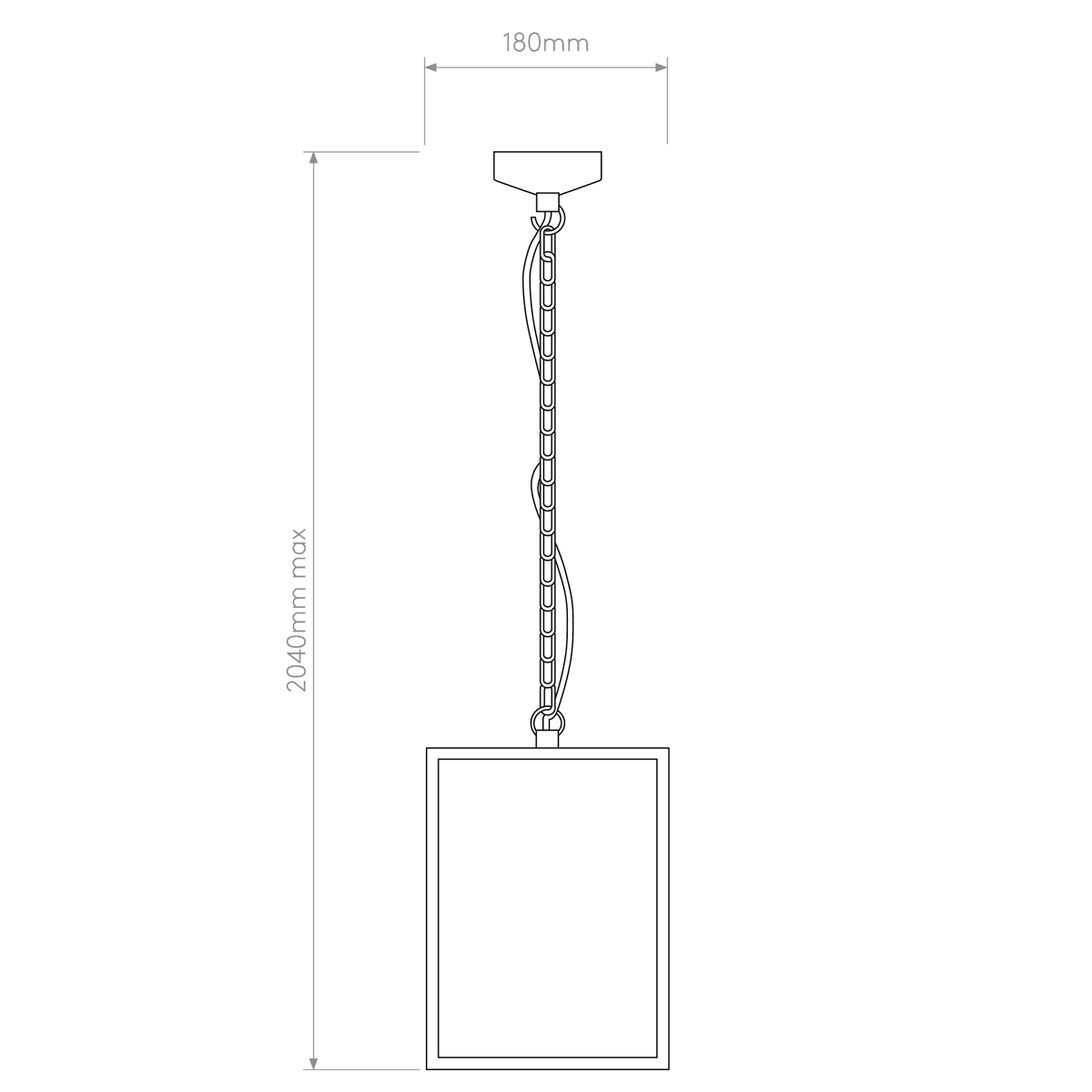 Homefield 240 Exterior Pendant Light in Black