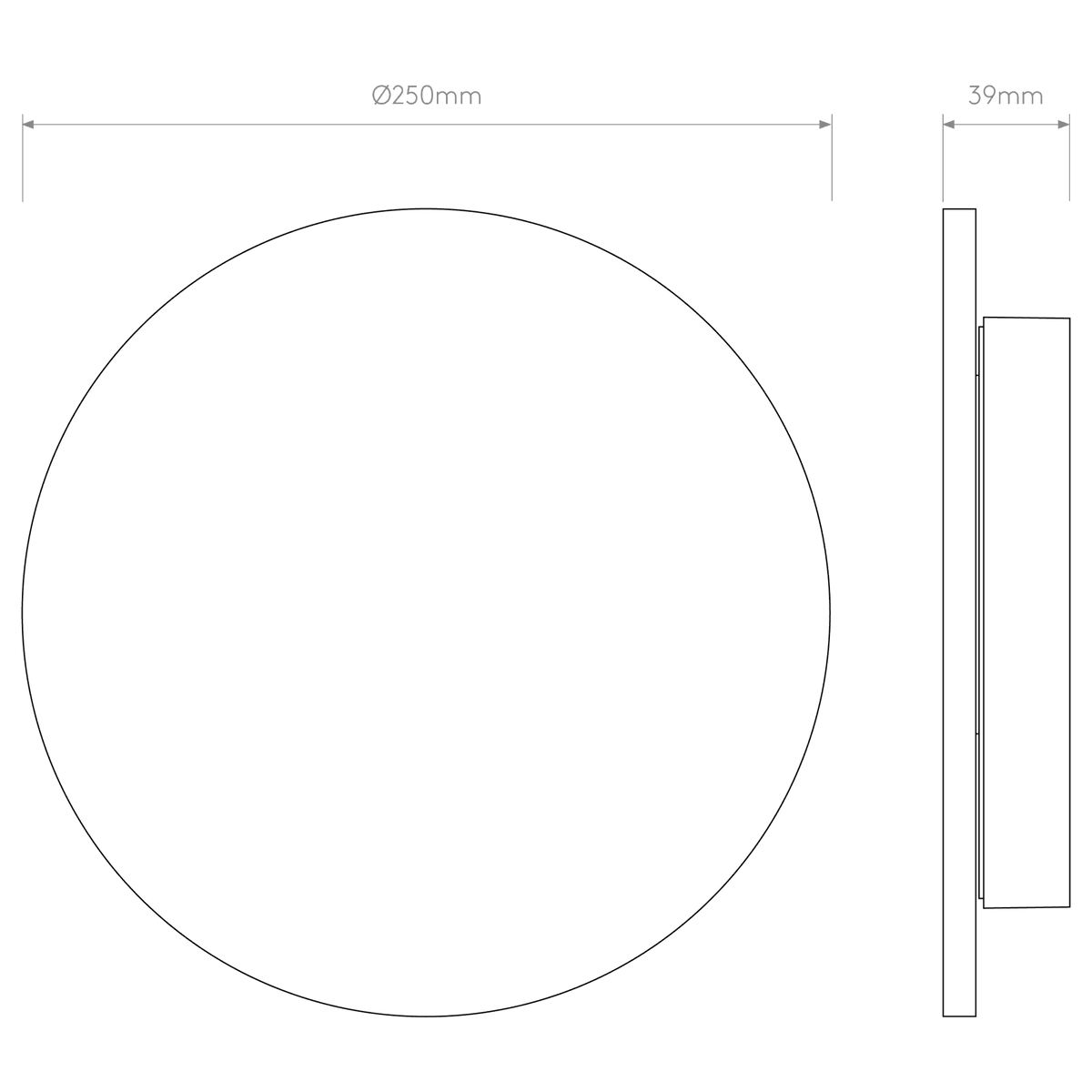 Eclipse Round 250 LED 2700k Wall Light