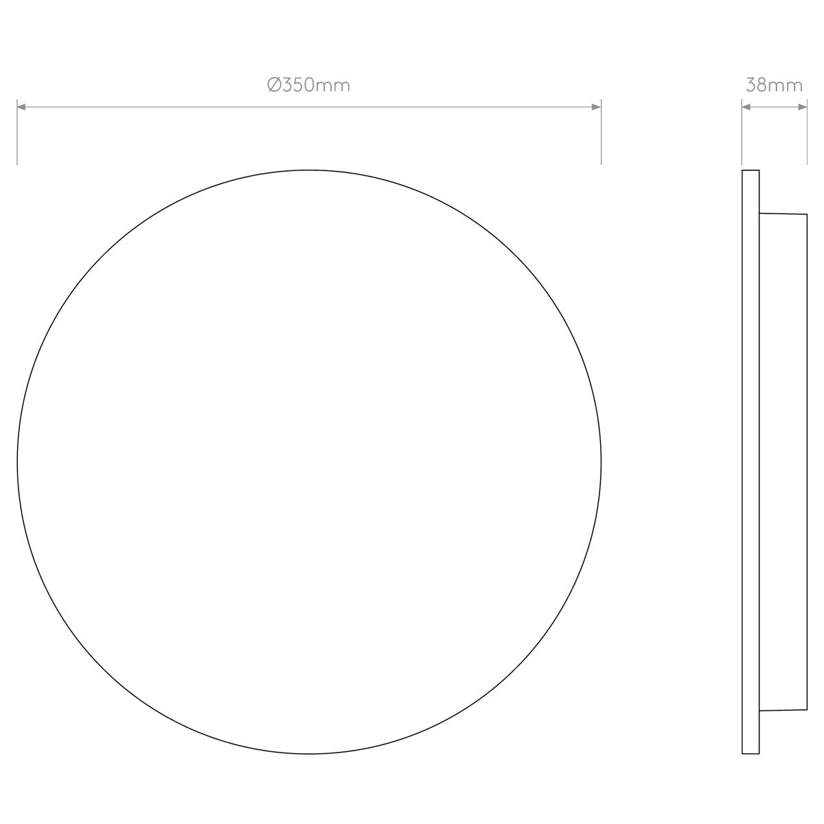 Eclipse Round 350 LED 2700K Wall Light