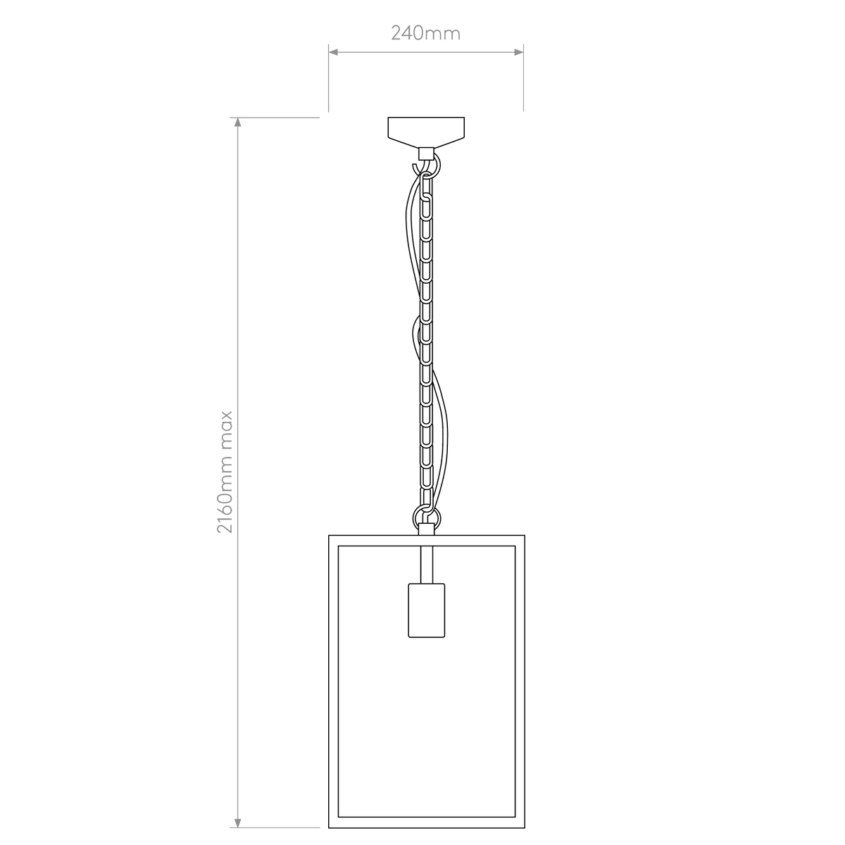 Homefield 360 Exterior Black Pendant Light