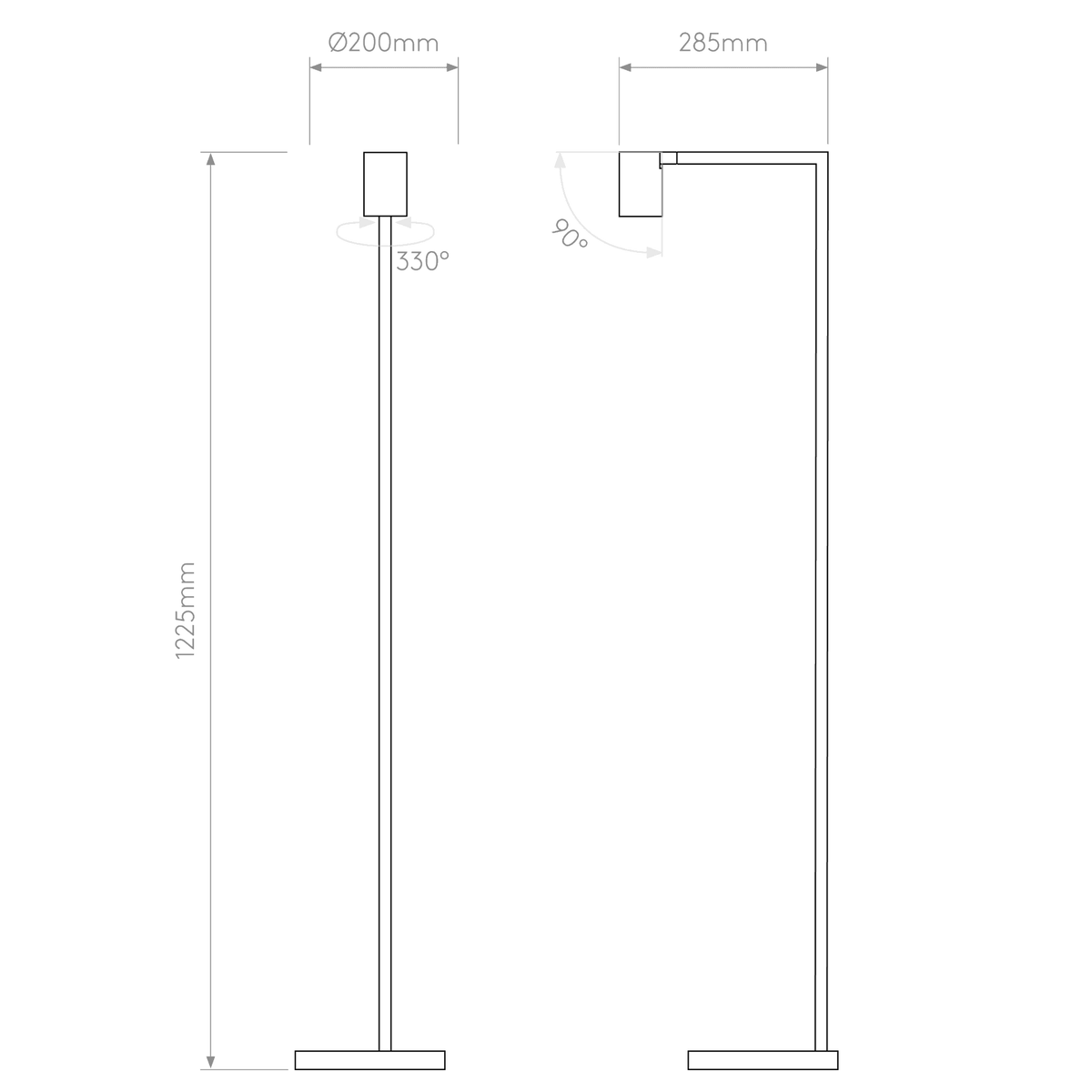 Ascoli Floor Lamp Switched in Bronze