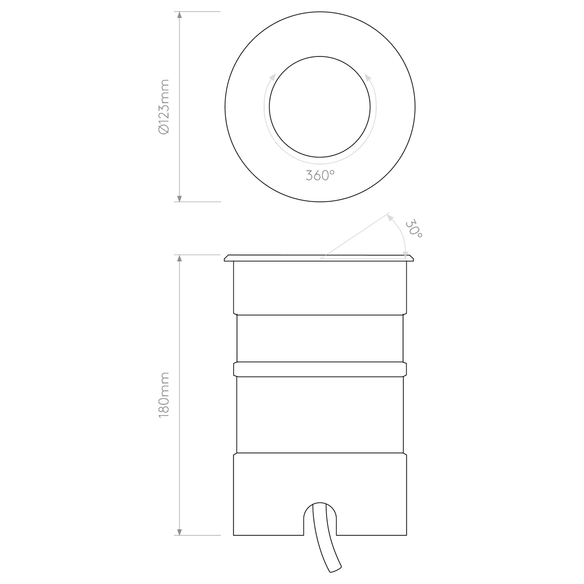 Cromarty 120 LED Adjustable Exterior Ground Light in Brushed Stainless Steel