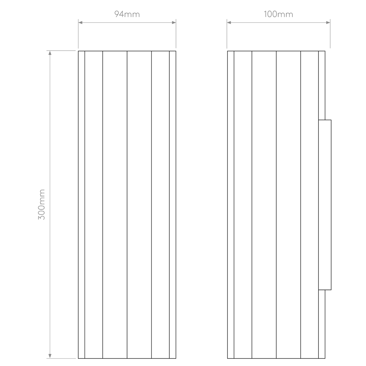 Shadow 300 Plaster Up and Down Wall Light