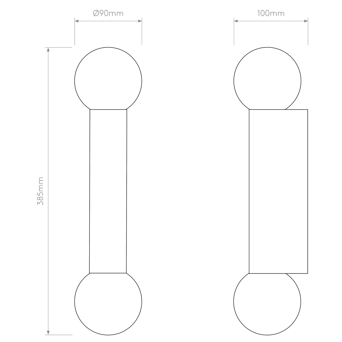 Ortona Twin IP44 Bathroom Wall Light in Polished Chrome
