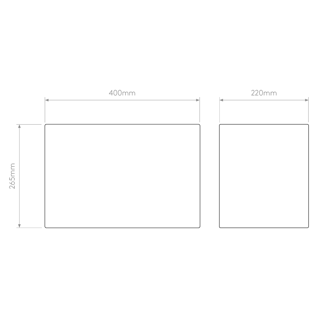 Rectangle 400 In White
