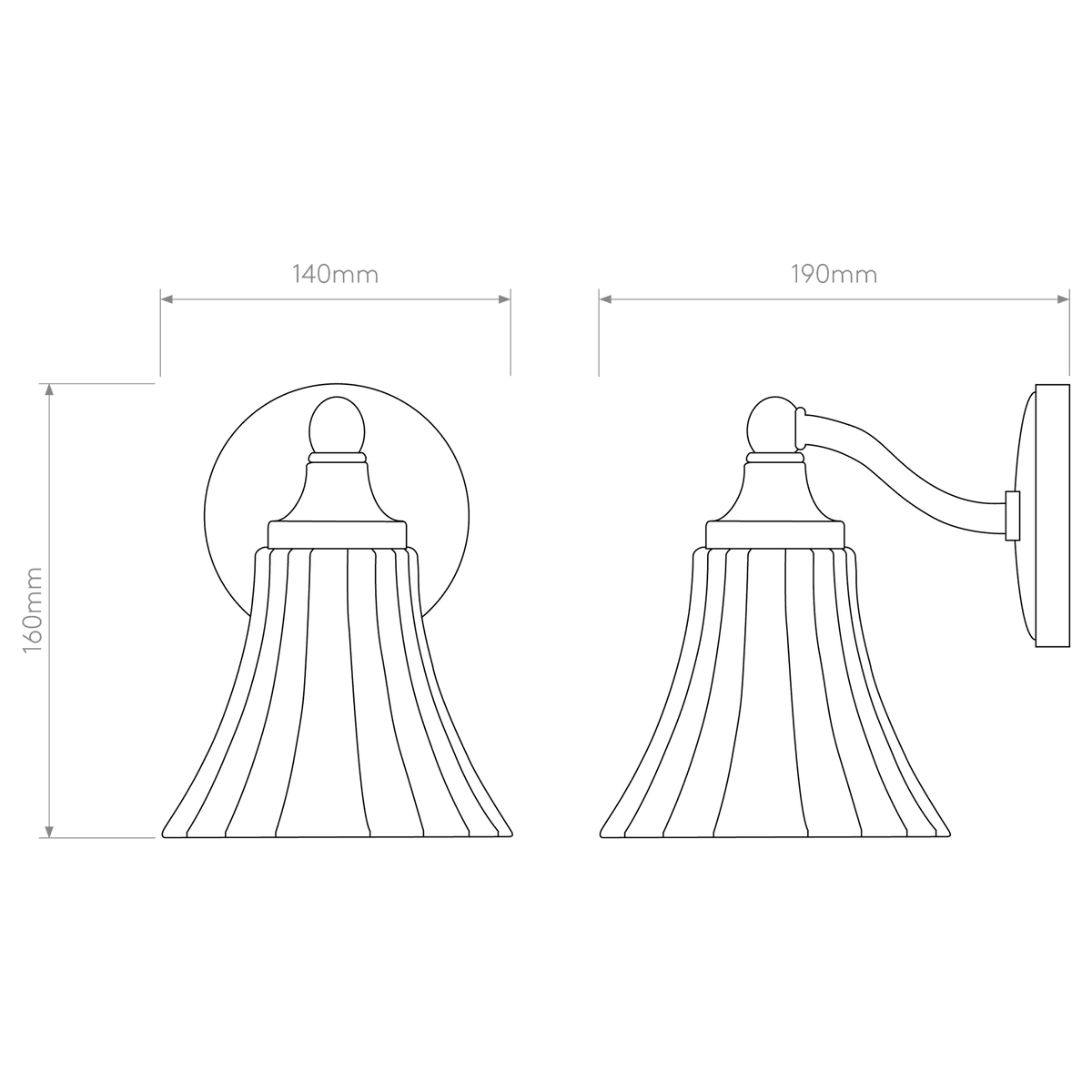 Nena Polished Chrome IP44 Bathroom Wall Light