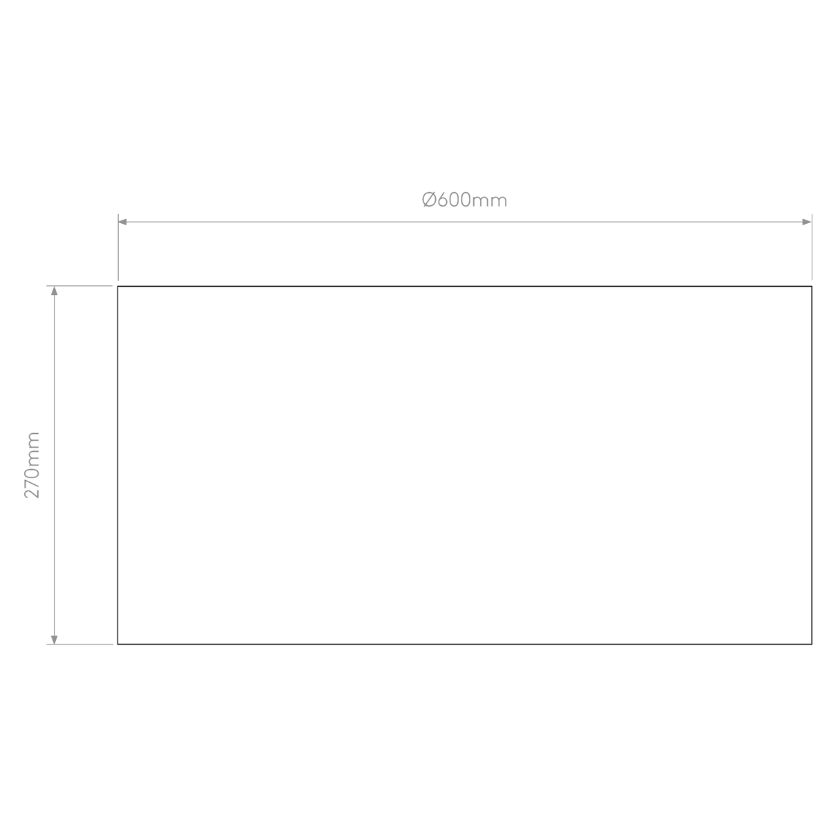 Bevel Round 600 White Shade