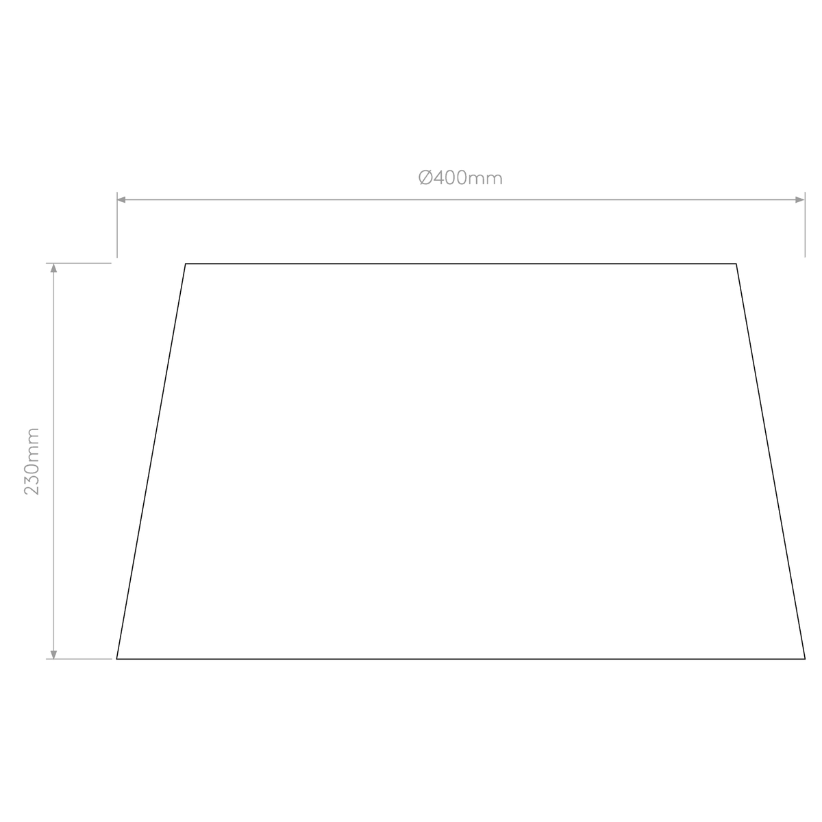 Tapered Round 400 Pleated Shade in White