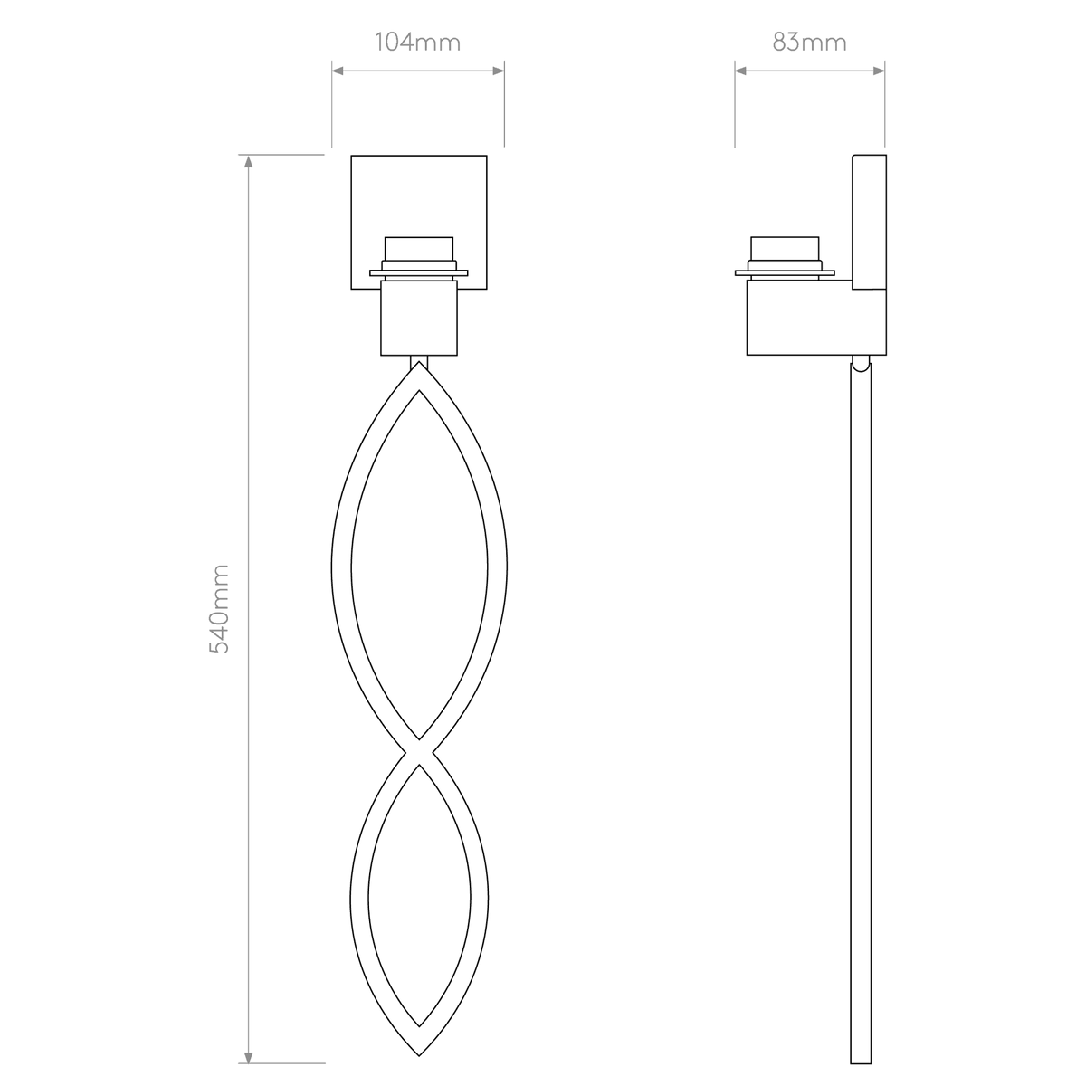Caserta Wall Light in Bronze