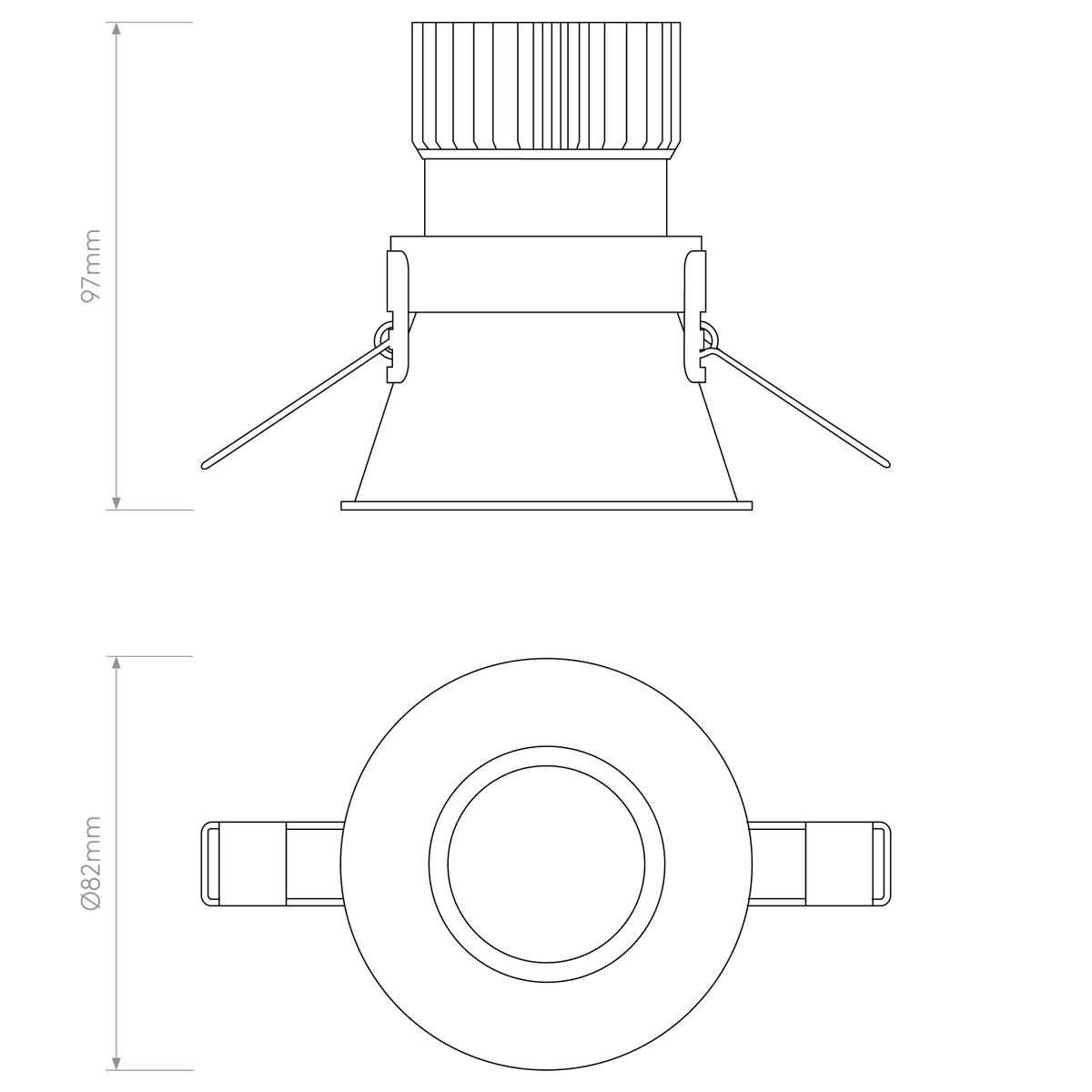 Minima LED Recessed Round Downlight in White