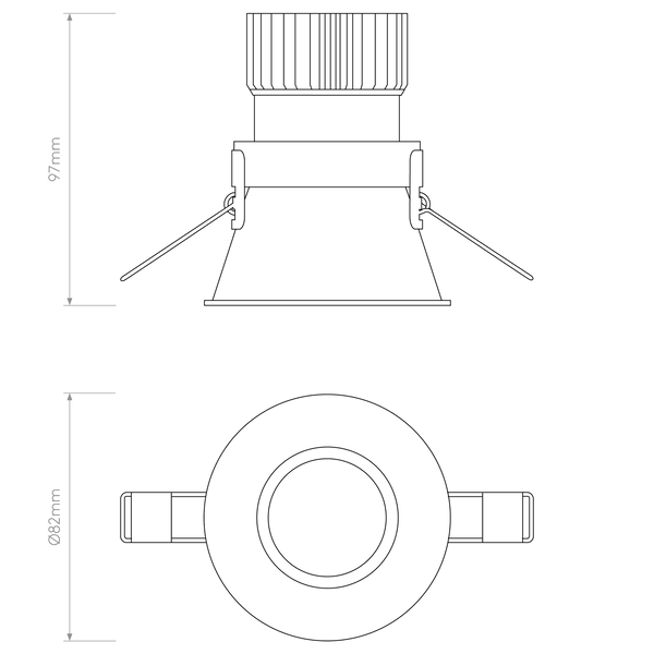 Minima LED Recessed Round Downlight in White
