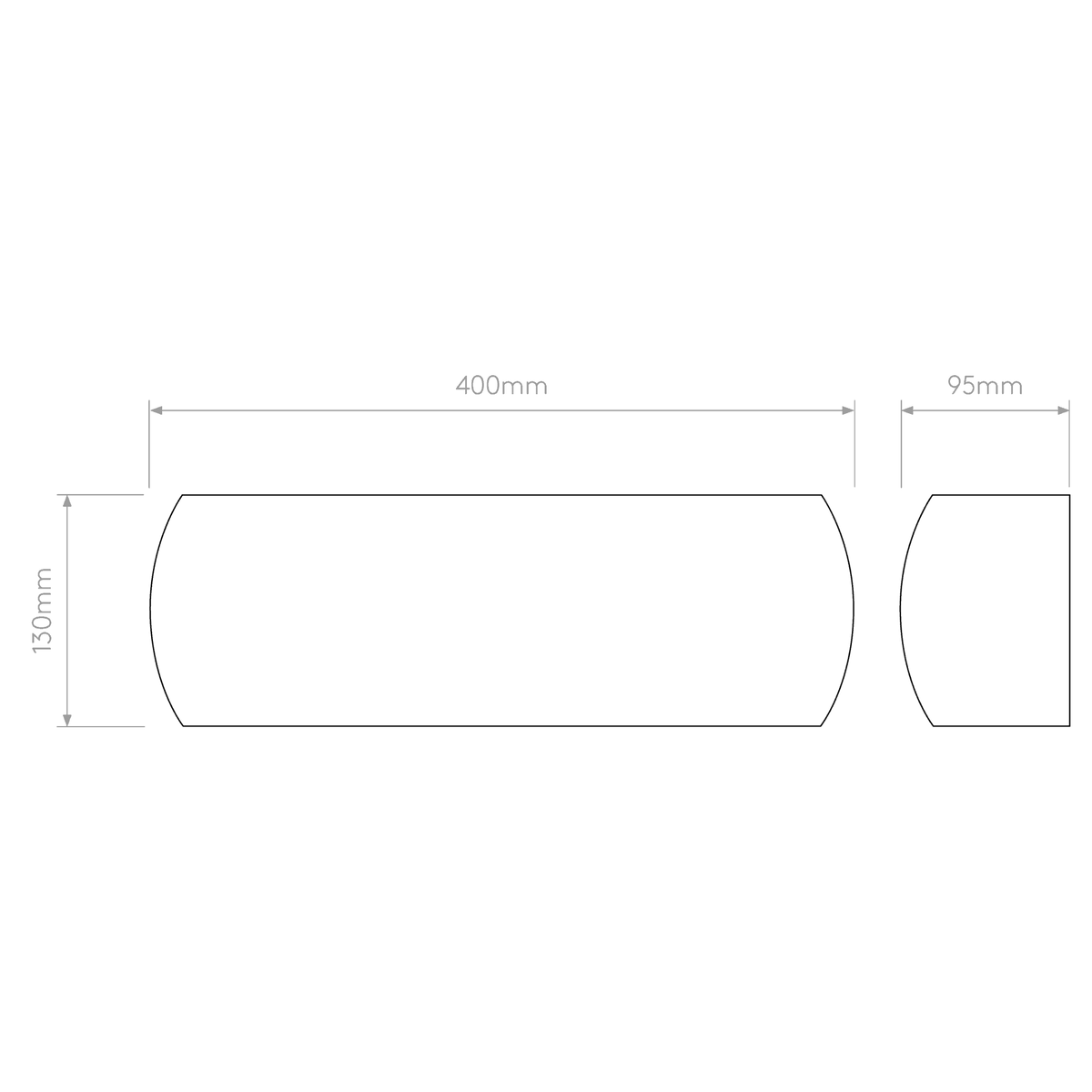 Milo 400 White Ceramic Wall Light