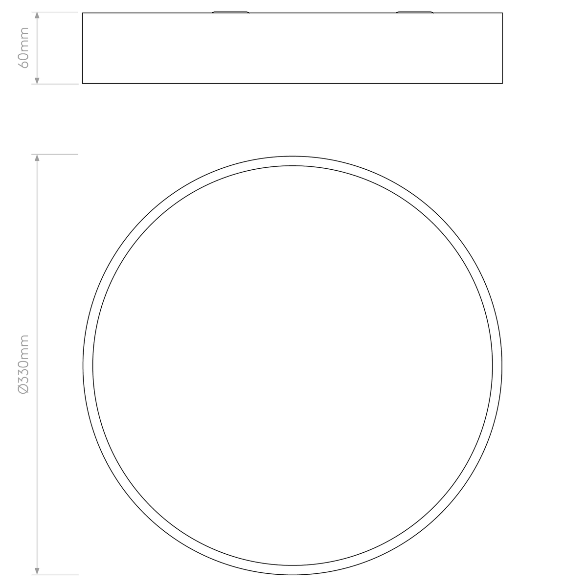 Mallon LED Bathroom IP44 Ceiling Light in Matt Nickel