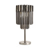 Kentisbeare Table Lamp in Polished Nickel & Smoked Glass