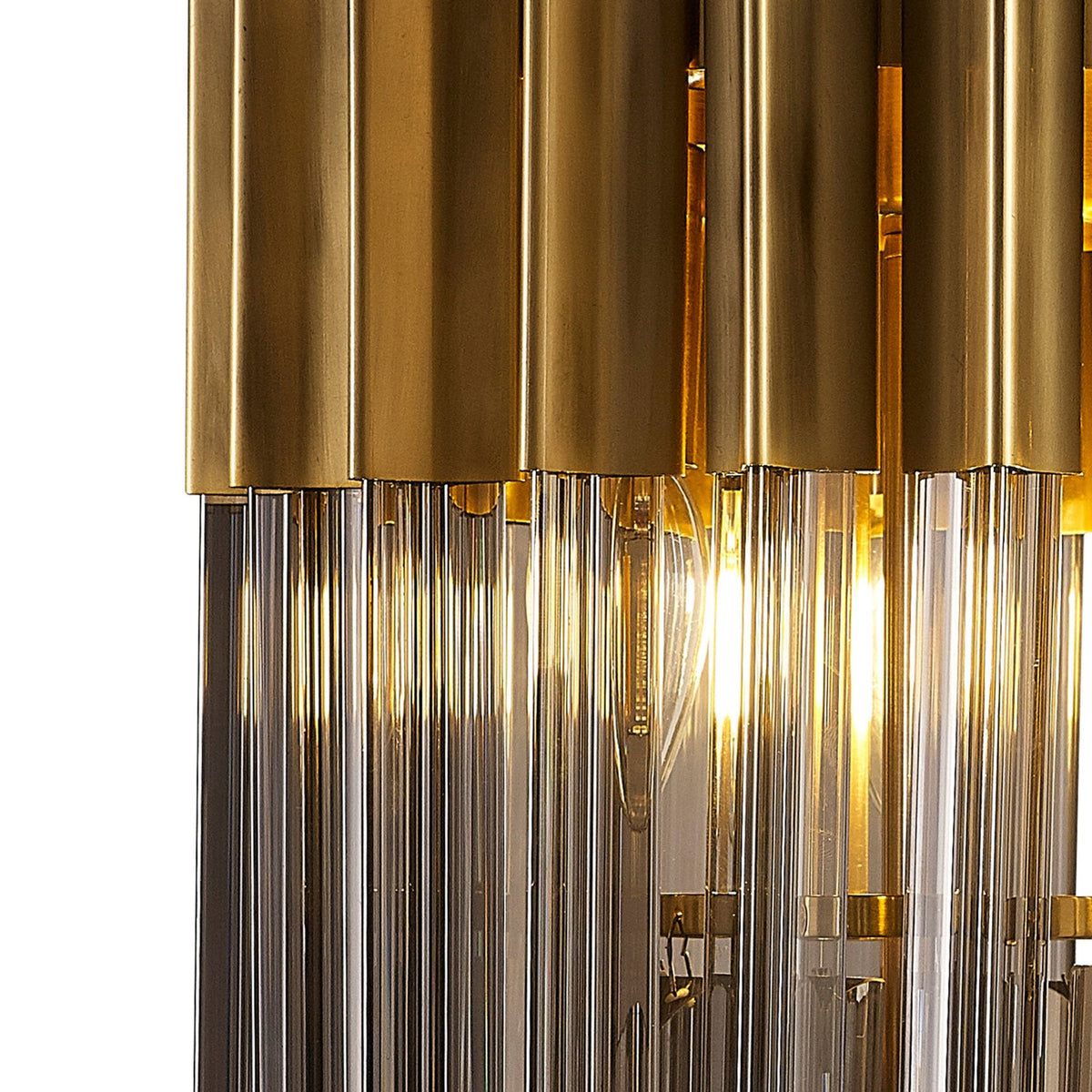 Kentisbeare Table Lamp in Brass & Smoked Glass
