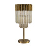 Kentisbeare Table Lamp in Brass & Cognac Glass