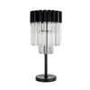 Kentisbeare Table Lamp in Matt Black & Clear Glass
