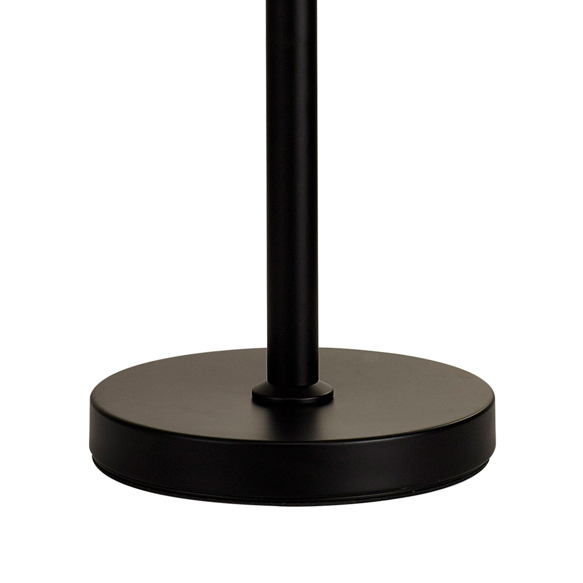 Kentisbeare Table Lamp in Matt Black & Cognac Glass