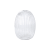 Atherington 20cm Almond Ribbed Glass  Clear