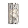 Bijou Twin Wall Light In Polished Chrome With Clear Crystal Glass