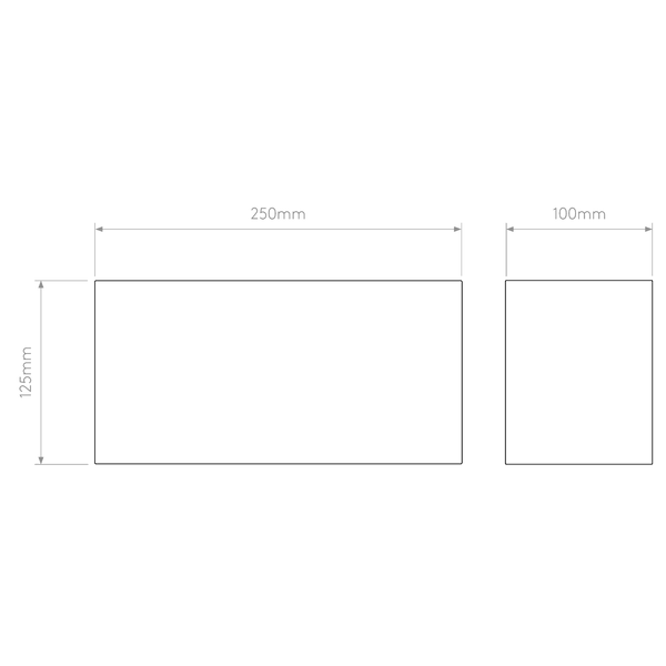 Rectangle 250 White Shade