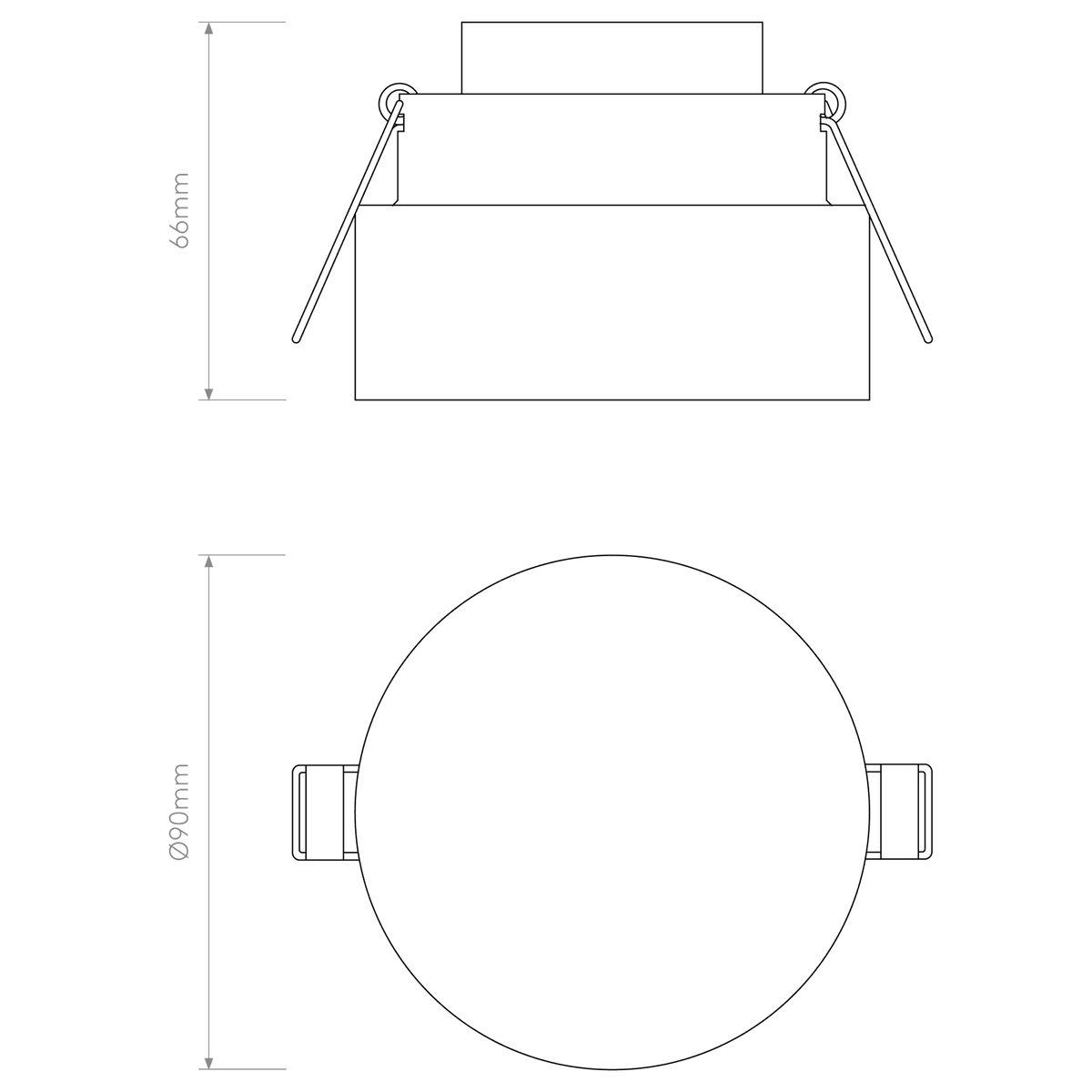 Vancouver 90 Round 6w LED IP44 Bathroom Downlight