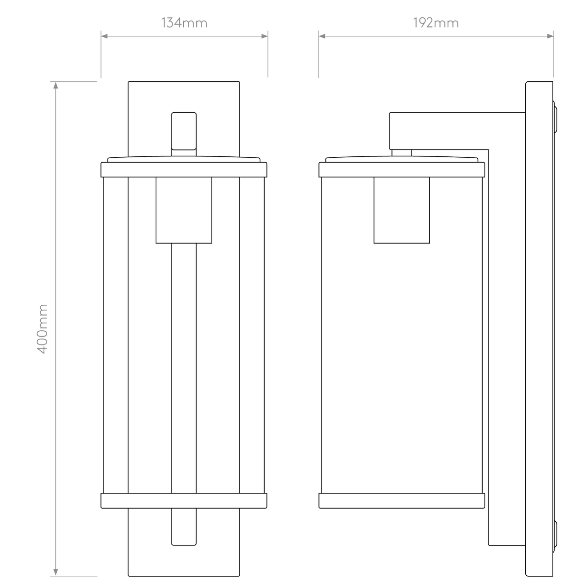 Pimlico 400 Exterior Wall Light in Antique Brass