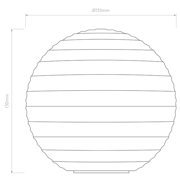 Ex Display Tacoma Round Smoked Ribbed Glass