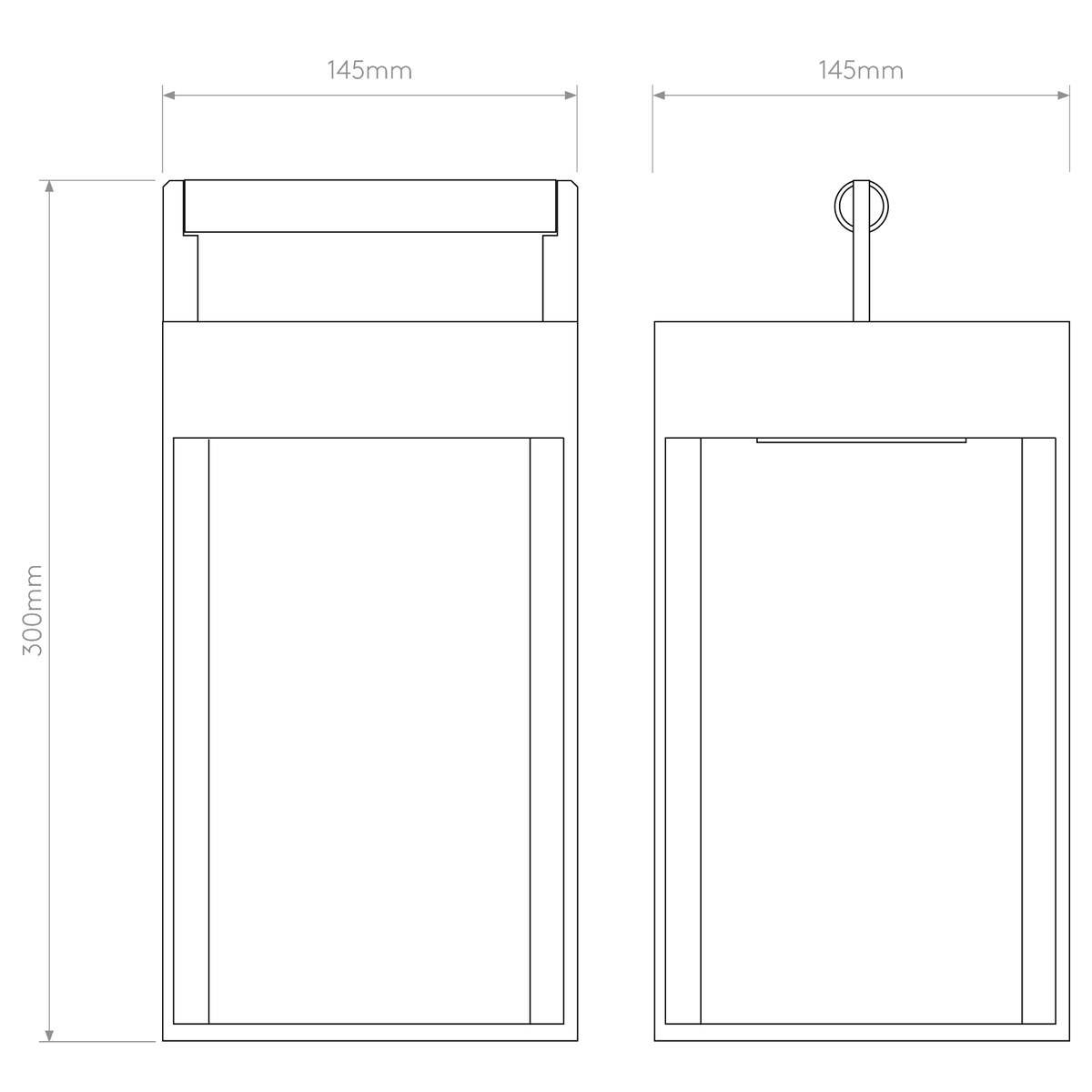 Kuro 250 IP44 Exterior Portable Lamp in Textured Black