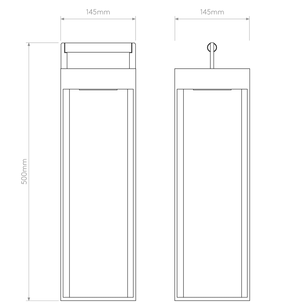 Kuro 450 IP44 Exterior Portable Lamp in Textured Black