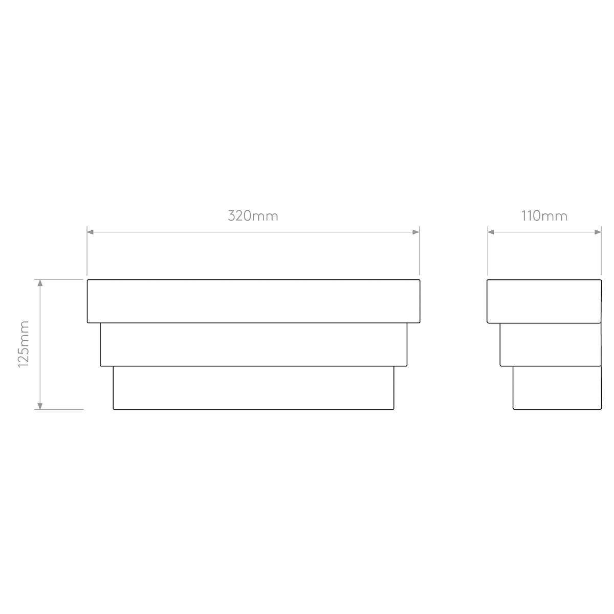 Amas 320 White Ceramic Wall Light