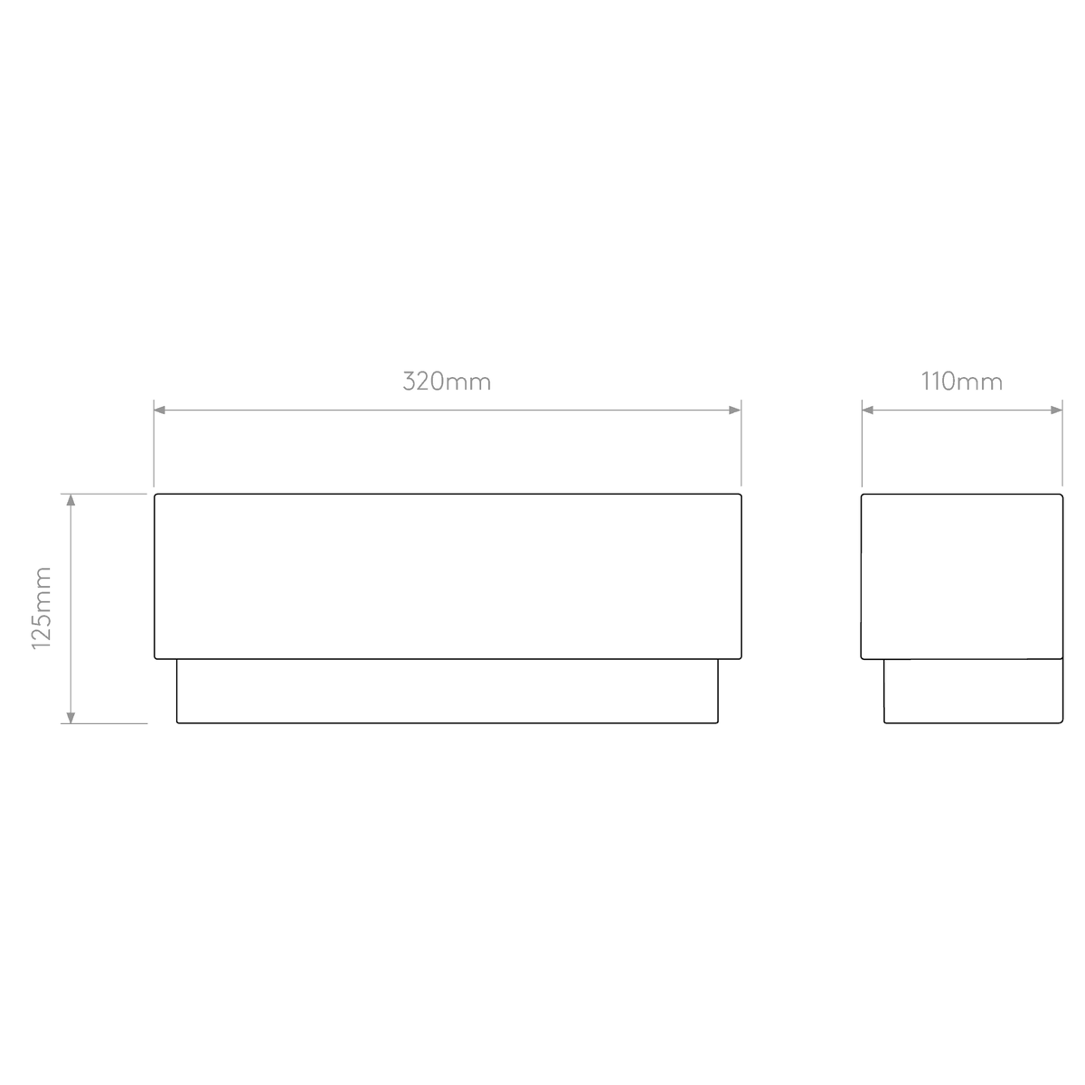 Amat 320 White Ceramic Wall Light