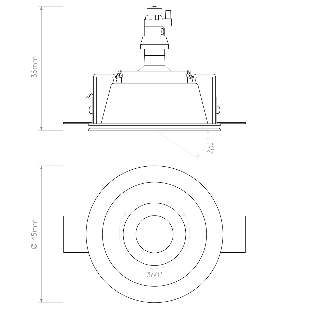 Blanco Round Adjustable Recessed Interior Downlight