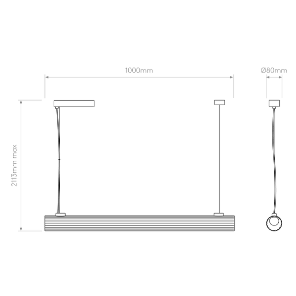 io Pendant 1000 LED Light in Matt Black