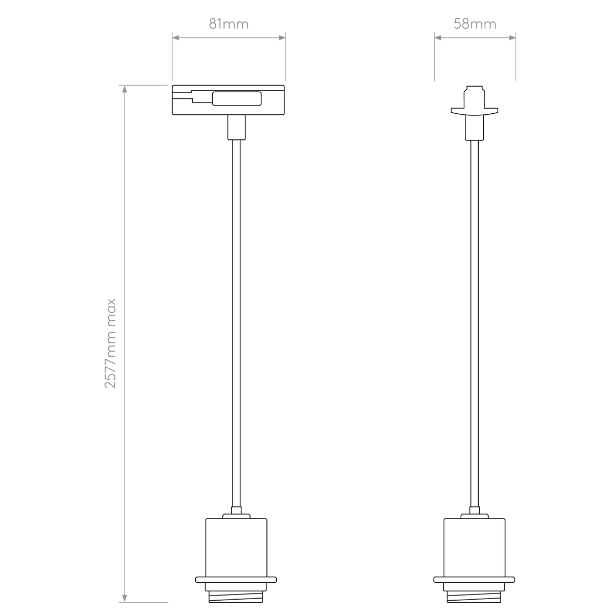 Track Pendant Suspension Kit in Matt White