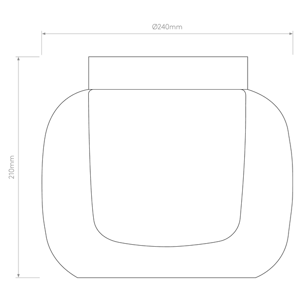 Aquina 240mm IP44 Ceiling Light in Polished Chrome