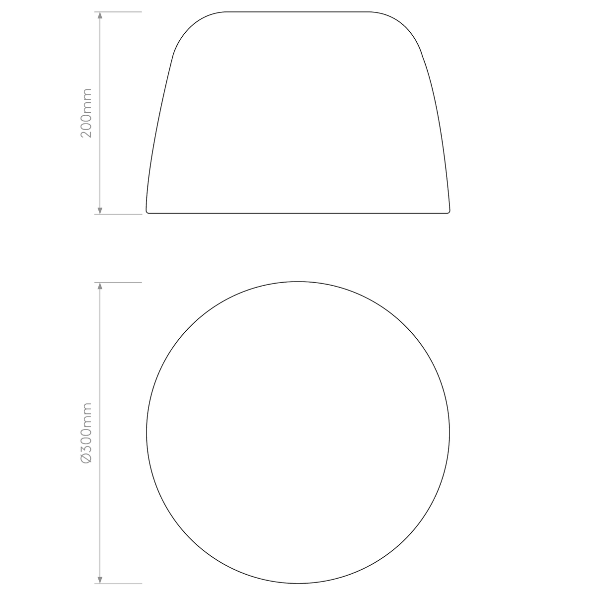 Taiko 300mm Ceiling Light in Matt Black