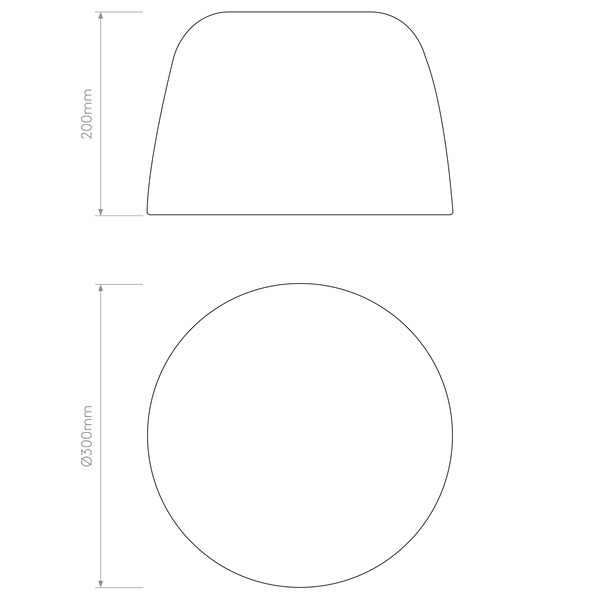 Taiko 300mm Ceiling Light in Matt White