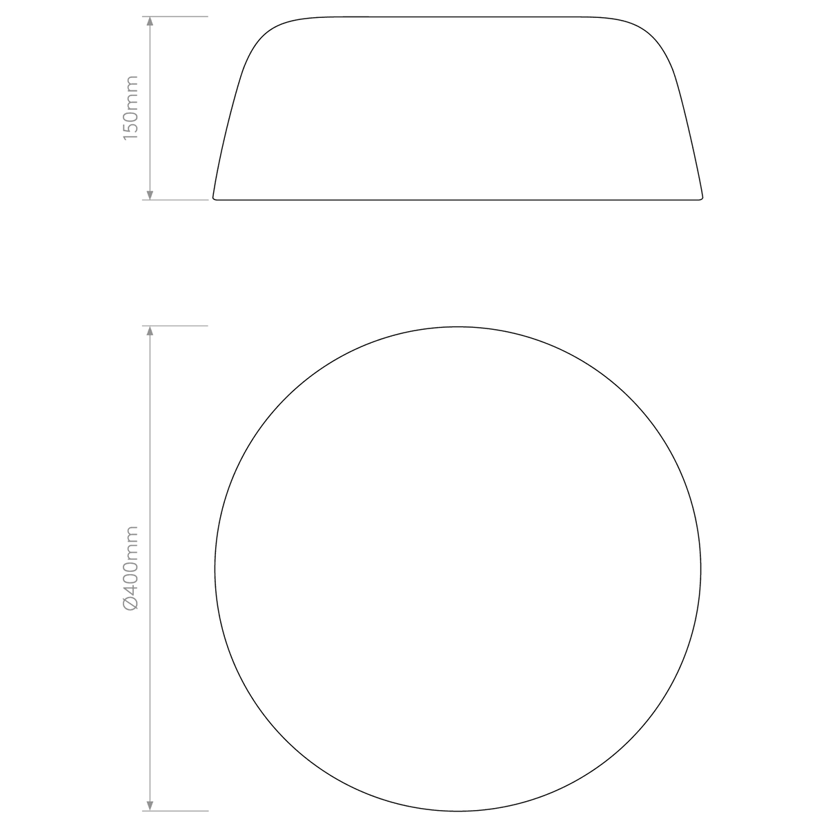 Taiko 400mm Ceiling Light in Matt White