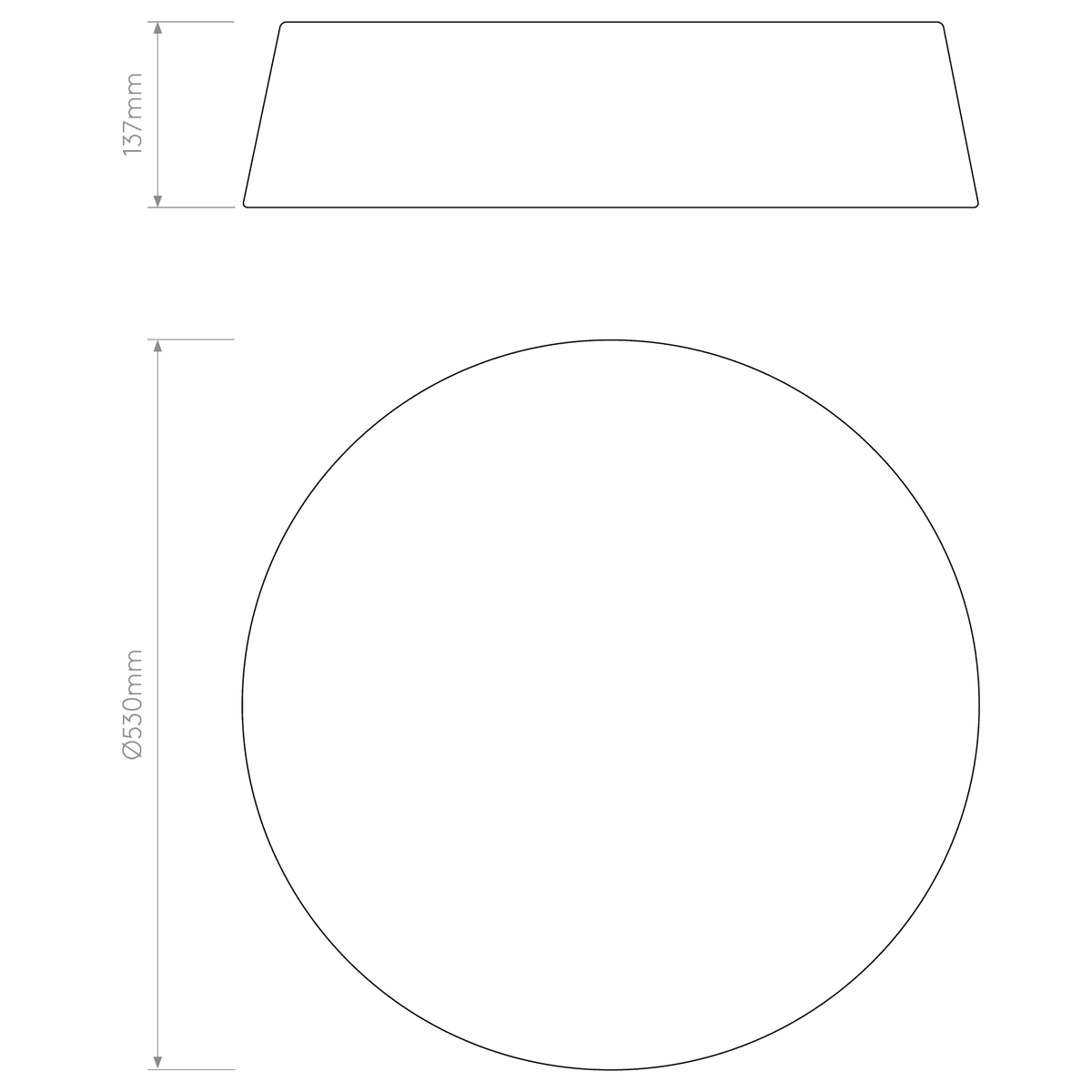 Fife 530mm Ceiling Light with White Fabric Shade