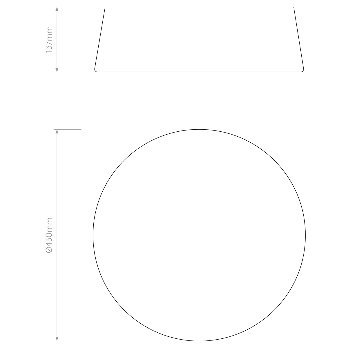 Fife 430mm Ceiling Light with White Fabric Shade