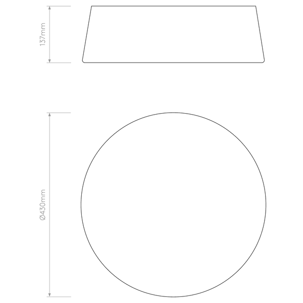 Fife 430mm Ceiling Light with White Fabric Shade