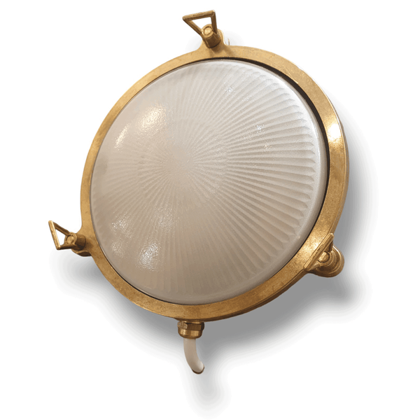 Nautic Solid Brass IP64 Round Bulkhead Wall Light