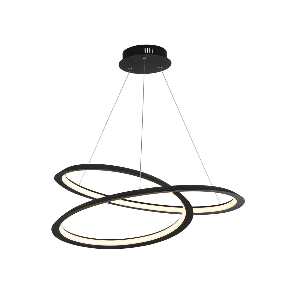 Swirl II Sculptured LED Pendant In Sand Black