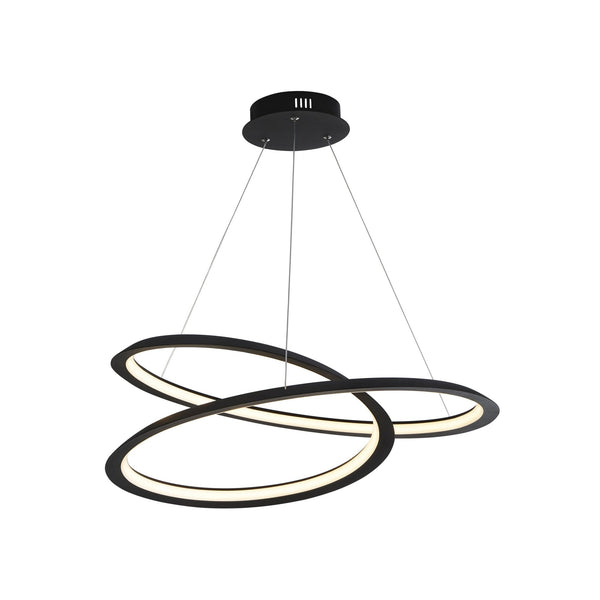 Swirl II Sculptured LED Pendant In Sand Black