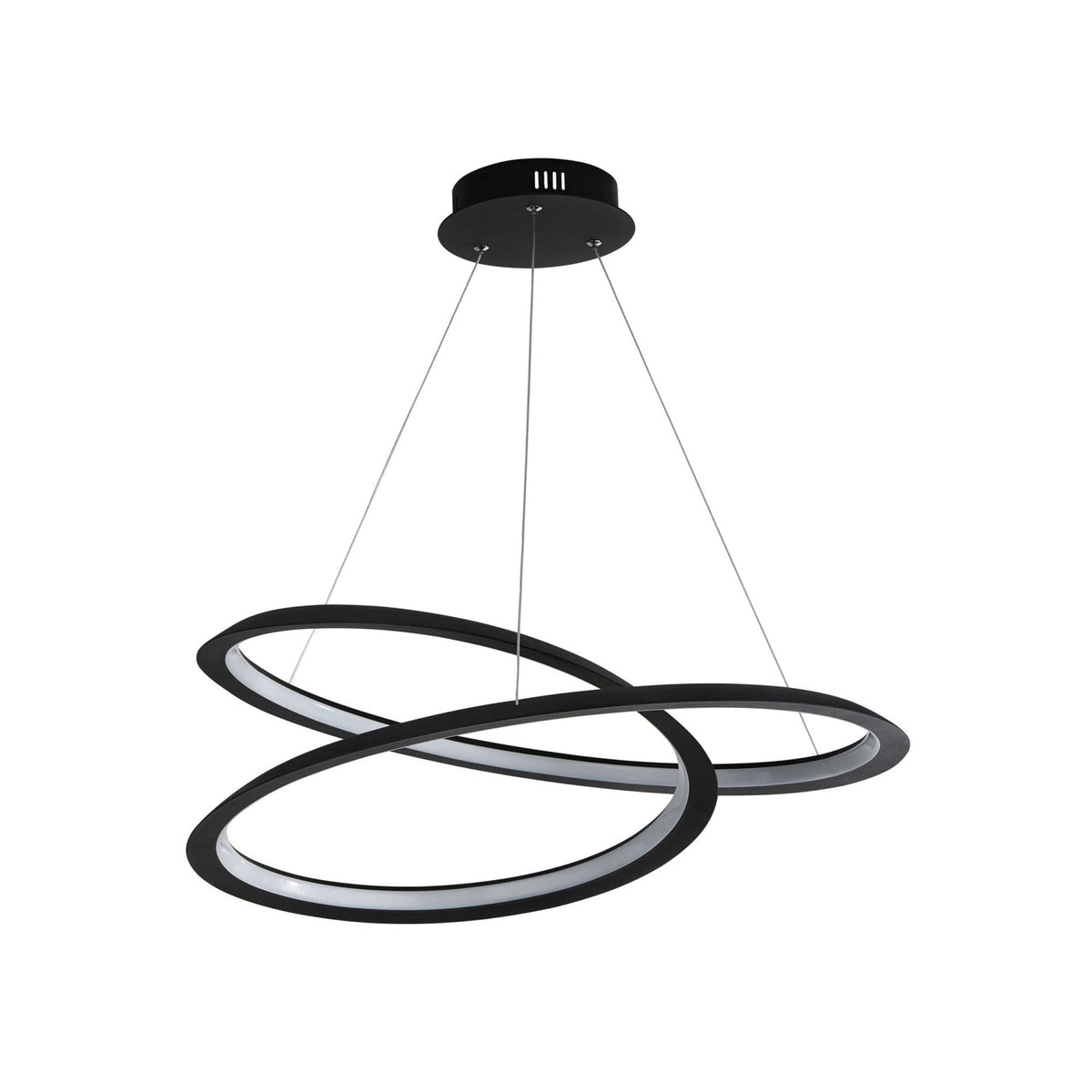 Swirl II Sculptured LED Pendant In Sand Black