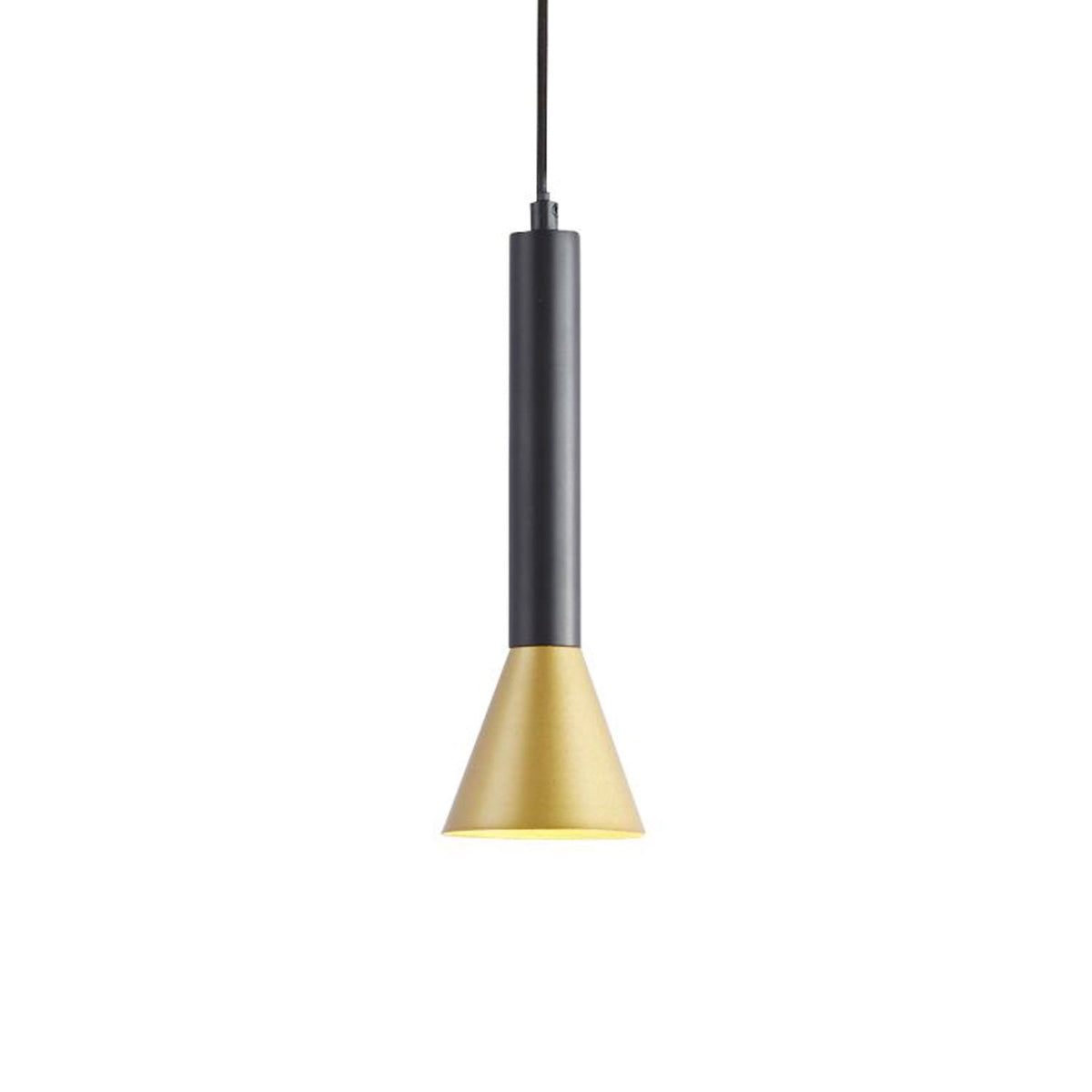 Signal 4 Light Linear Pendant In Black & Gold