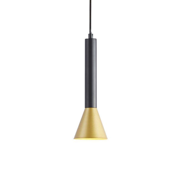 Signal 5 Light Cluster Pendant In Black & Gold