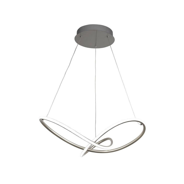 Magic Sculptured LED Pendant In Satin Silver